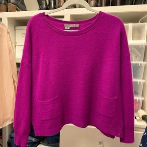 360 Cashmere 100% soft cashmere purple sweater,